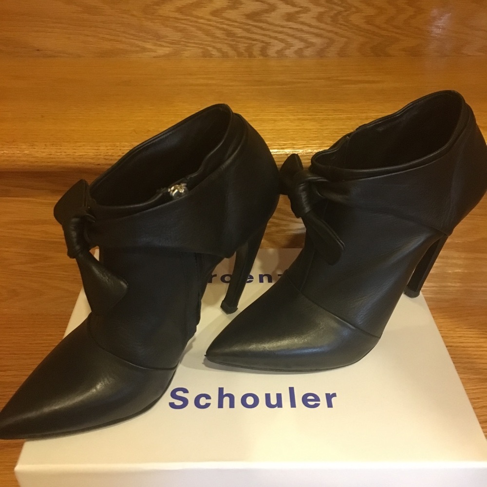 PROENZA SCHOULER Black leather Heeled Ankle boots